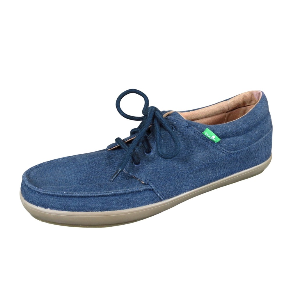 Sanuk TKO Mens Sneaker Size 10 Casual Everyday Walking Shoe Navy Blue Canvas